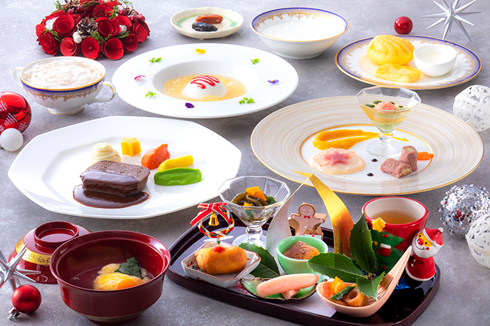 ホテルのやわらかコース料理